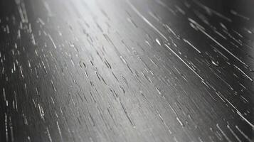 Old metal surface with scratches as background, closeup photo