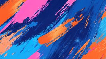 Abstract Colorful Paint Strokes Artwork Displaying Vibrant Hues photo