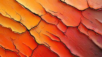 Abstract Orange and Red Textured Paint Surface photo