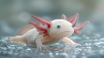 Axolotl Close Up Aquatic Ambystoma Mexicanum photo