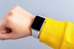 Smartwatch helps individual with ADHD manage reminders and focus timers while engaging in daily activities photo
