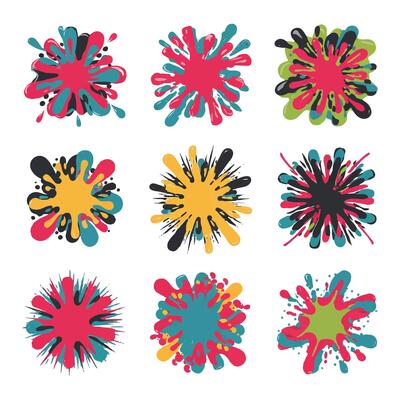 Bold Paint Splash Set.