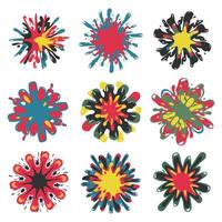 Abstract Paint Splash Shapes. vector