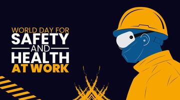 World Day for Health and Safety A Commitment to Workers' Well-being vector