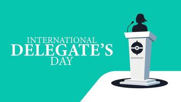 April 25, Recognizing the Role of Delegates in International Relations vector