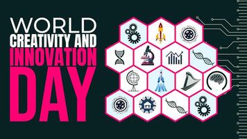 World Creativity and Innovation Day, Inspiring New Ideas for a Better Future vector