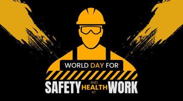 World Safety and Health Day, Creating Safer Work Environments vector