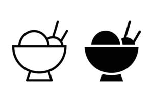Rice icon. sign for mobile concept and web design. illustration vector