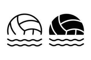 waterpolo icon design isolated on white background vector