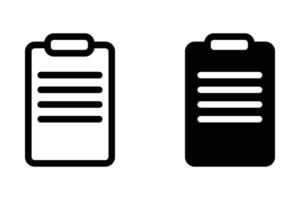 Clipboard icon set. for mobile concept and web design. illustration vector