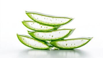 Aloe vera on the white background photo