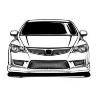 Black and white drawing of type r fd2 vector