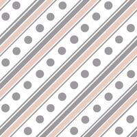 Elegant Seamless Pattern Design Diagonal Stripes and Polka Dots in Pastel Pink and Gray vector