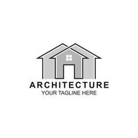 architecture logo design for building development with creative illustration vector