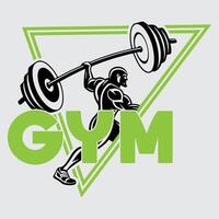 gym icon of man in exercise vector