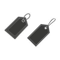 A blank cardboard price tag with a string, ready for retail sale vector