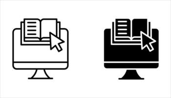 learning icon set on white. background vector