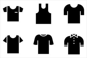 t shirt icon set, vector