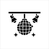 disco ball icon on white. background vector