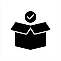 open box icon set on white. background vector