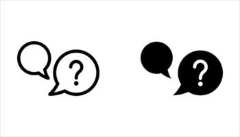 question icon set on white. background vector