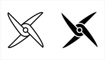 fan icon set on white. background vector