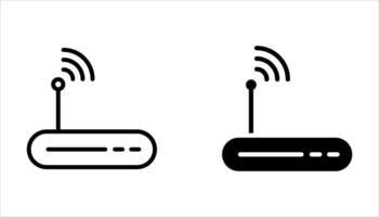 wifi router icon set, vector
