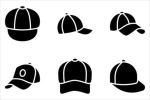 hat icon set, vector