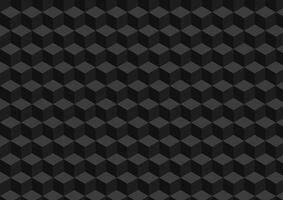 3D cube pattern black background vector