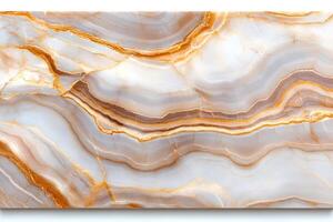 Elegant white and gold marble texture creating a stunning visual effect photo