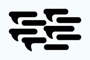 Abstract Speech Bubbles Icon Modern Communication Symbol vector