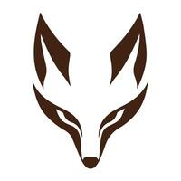 fox head on a white background vector