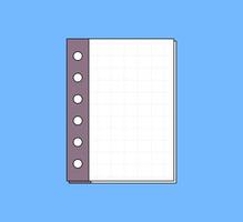 Creative Colorful Grid Paper with Binder Holes vector