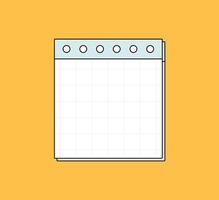 Playful Grid Notepad with Binder Punches vector