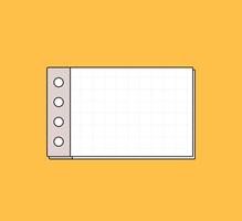 Colorful Grid Notepad with Binder Style vector