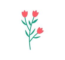 Spring Tulip Blooms in Minimalist Design vector