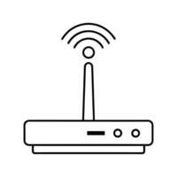 Simple Wireless Router Line Art Design vector