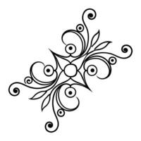 Ornate Floral Design Element for Decorative Use vector