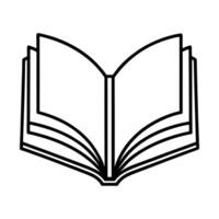 simple line drawing of an open book vector