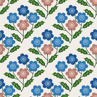 Floral Pattern Flower And Leaf Seamless Pattern Geometric Botanical Prints Design. vector