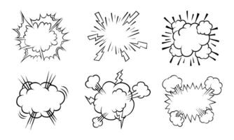 Explosion comic element. Explosion boom comic effect, suitable for burst text bubble. vector