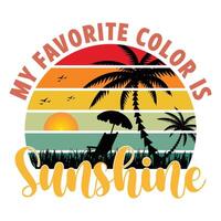 My favorite color is sunshine graphic design vector