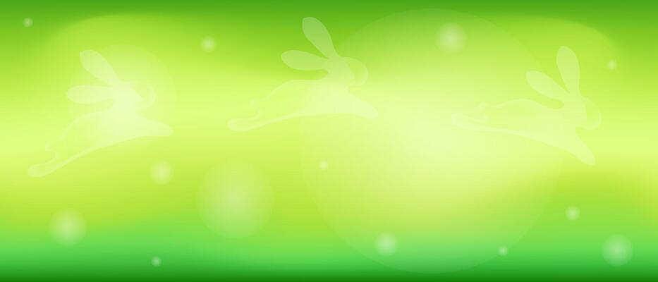Abstract green horizontal web banner with sunbeams. Design layout for easter, hello spring, hello summer. Beautiful cute illustration.