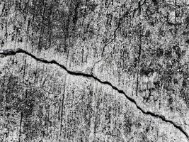 Cracked and separated on the concrete floor photo