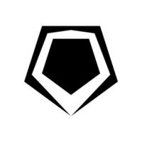 Simple shield flat logo template. Shielding symbol icon. vector