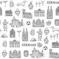 Seamless pattern with germany symbols vector