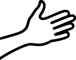 A hand with a thumb up gesture vector