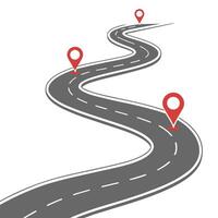 Winding Pathway with Destination Marker vector
