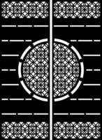 Elegant geometric decorative screen design with intricate laser cut pattern vector