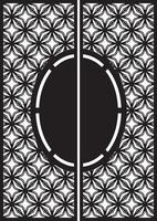 Intricate geometric and floral pattern on a door panel design vector